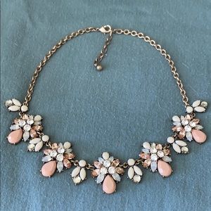 Zara Pink and White Shiny and Pretty Bib Necklace